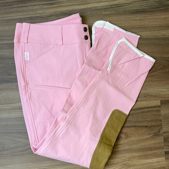 Pink - Tailored Sportsman Knee Patch Riding Breeches - Pink Pony Club - Size 32L - Picture 2 of 3
